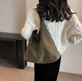 Vintage Style Suede Shoulder Bag | Large Capacity & Luxe Feel